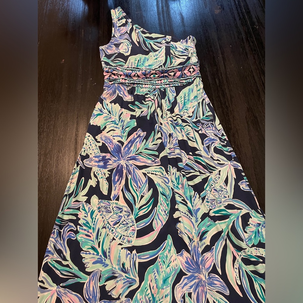 LILLY PULITZER
Malia Printed One-shoulder Maxi Dress In Multi Totally Blossom